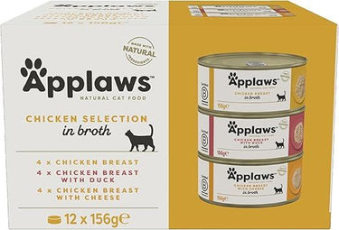Applaws Chicken Selection Multipack in Broth Cat Wet Food 12x156g -